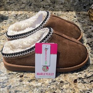 Marleylilly Brown Fur-Lined Slippers NEW!